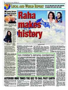 2   Gulf Daily News Sunday, 19th May 2013