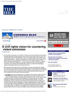 A civil rights vision for countering violent extremism | TheHill