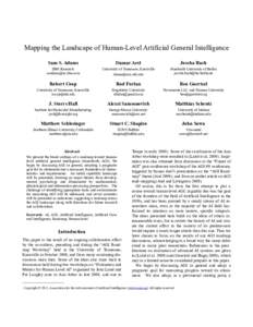 Mapping the Landscape of Human-Level Artificial General Intelligence Sam S. Adams Itamar Arel  Joscha Bach