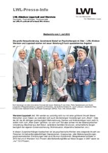 LWL-Presse-Info LWL-Kliniken Lippstadt und Warstein Psychiatrie · Psychotherapie · Psychosomatik