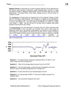 Geomagnetism / Nuclear magnetic resonance / Magnetic field / Magnetostatics / Magnetometer / Magnet / Geomagnetic storm / Electromagnetism / Physics / Magnetism