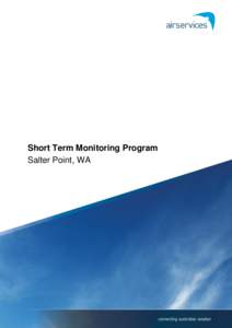 Short Term Monitoring Program Salter Point Final Report