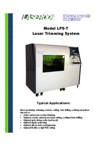 Electromagnetism / Laser trimming / Hybrid integrated circuit / Resistor / Trim / Wafer dicing / Laser / Semiconductor device fabrication / Electrical engineering / Technology