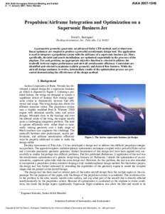 Fluid mechanics / Aerodynamics / Aerion / Multidisciplinary design optimization / Mathematical optimization / De Laval nozzle / Components of jet engines / Inlet cone / Jet engines / Fluid dynamics / Transport