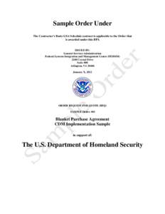 Statement of work / United States Department of Homeland Security / Futures contract / Government / Government procurement in the United States / United States / Energy in the United States / Not-To-Exceed / General contractor