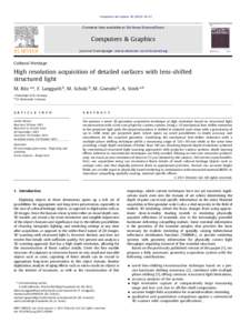 High resolution acquisition of detailed surfaces with lens-shifted structured light