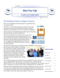 JuneWith The Tide Friends of Lynn & Nahant Beach Volume 3, Issue 2