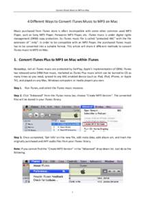 How to Convert iTunes Music to MP3 on Mac