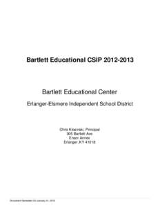 Bartlett Educational CSIP[removed]Bartlett Educational Center