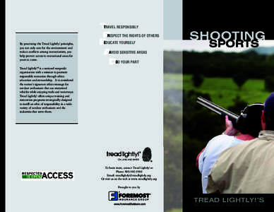 Skeet shooting / Shooting / Camping / Action / Knowledge / Motion / Scoutcraft / Trails / Tread Lightly!