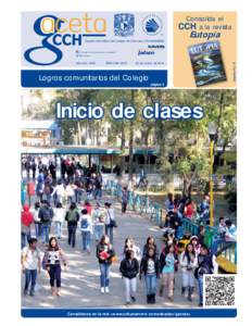 Consolida el CCH a la revista Órgano informativo del Colegio de Ciencias y Humanidades Eutopía
