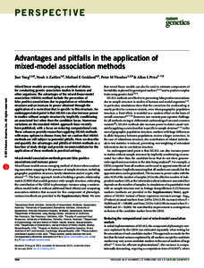 perspective  Advantages and pitfalls in the application of mixed-model association methods  npg
