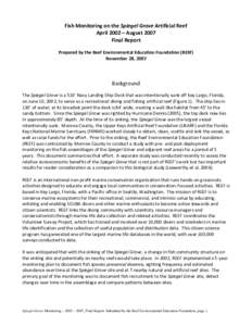 Coastal geography / Physical oceanography / Ship disposal / Fisheries / Artificial reef / Benwood / Spiegel Grove / Reef / Der Spiegel / Physical geography / Islands / Coral reefs