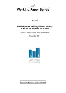 LIS Working Paper Series NoFamily Policies and Single Parent Poverty