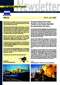 Newsletter  For savings, safety & speed Promotie Shortsea Shipping Vlaanderen - Verbindingsdok 13 - Oostkaai busAntwerpen