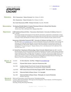 email      [removed]    CURRICULUM VITAE JONATHAN CACHAT