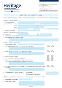 The Heritage Insurance Company Kenya Limited CfC House, Mamlaka Road P.O BOX[removed], Nairobi, Kenya (t[removed] (f[removed] (m[removed], [removed]e) [removed] (w) www.heritagein
