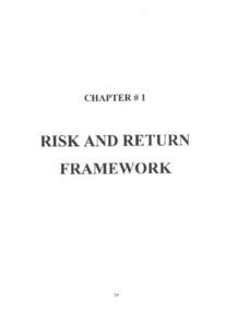 CHAPTER #  1 RISK AND RETURN