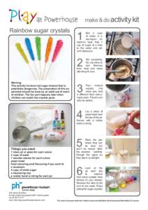 make & do activity kit  Rainbow sugar crystals 1