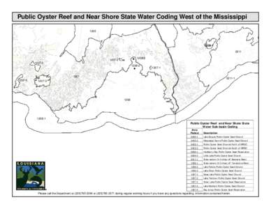 Public Oyster Reef and Near Shore State Water Coding West of the Mississippi[removed][removed]