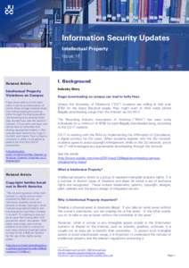 Information Security Updates Intellectual Property Issue 16 Education Sector Updates  Related Article