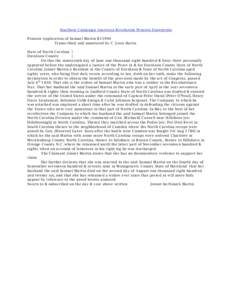 Southern Campaign American Revolution Pension Statements Pension Application of Samuel Martin R15990 Transcribed and annotated by C. Leon Harris State of North Carolina } Davidson County }