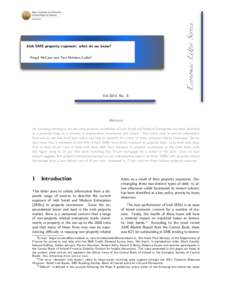 Economic Letter Series  Irish SME property exposure: what do we know? Fergal McCann and Tara McIndoe-Calder1  Vol 2014, No. 8