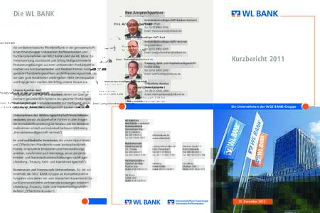 Die WL BANK  Ihre Ansprechpartner Immobilienkreditgeschäft Banken-Vertrieb Thomas Plum 	 Tel