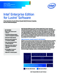 Cloud computing / Intel / Apache Hadoop / Microprocessor / HP StorageWorks Scalable File Share / Gluster / Computing / Computer hardware / Lustre