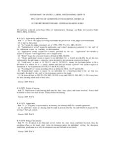 Notice of Hearing / Contested case hearing / Standing Rules of the United States Senate /  Rule XXII / Standing Rules of the United States Senate / United States law / Motion