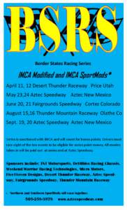 Border States Racing Series  IMCA Modified and IMCA SportMods*