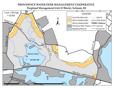 PROVIDENCE WATER DEER MANAGEMENT COOPERATIVE Peeptoad Management Unit (F Block), Scituate, RI GR EE NV IL L