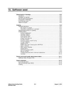 Safflower seed – Chapter 15 – Official Grain Grading Guide