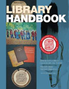 Mvskoke Etvlwv Nakcokv Mvhakv Svhvlwecvt  College of the Muscogee Nation Library Handbook