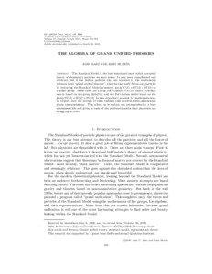 BULLETIN (New Series) OF THE AMERICAN MATHEMATICAL SOCIETY Volume 47, Number 3, July 2010, Pages 483–552