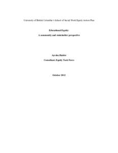 Education policy / Education reform / Inclusion / Philosophy of education / School social worker / McMaster School of Social Work / Education / Educational psychology / Disability