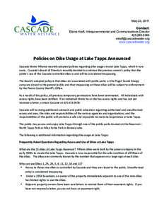 Microsoft Word - Policies on Dike Usage at Lake Tapps Announced May 2011.docx