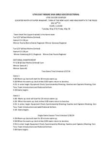 UTHS EAST MOLINE IHSA GIRLS SOCCER SECTIONAL UTHS SOCCER COMPLEX (LOCATED NORTH OF SUPER WALMART, TURN AT THE NEW ALDI’S AND HEAD NORTH TO THE FIELD) 851 18TH ST. SILVIS, IL[removed]Tuesday, May 27 & Friday, May 30