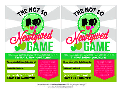 Not So Newlywed Game Pack