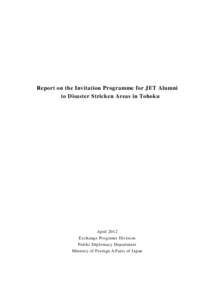 Microsoft Word - report on the Invitation Programme of JET Alumni12