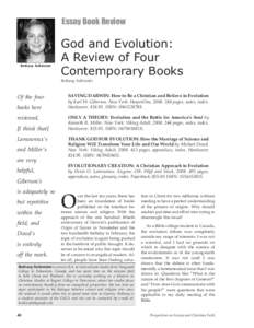 Essay Book Review  Bethany Sollereder God and Evolution: A Review of Four