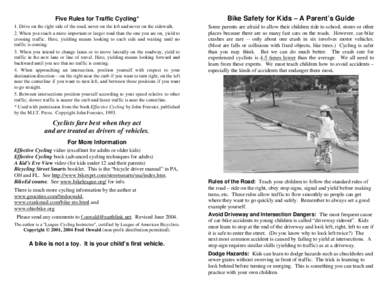 Bike Safety for Kids – A Parent’s Guide