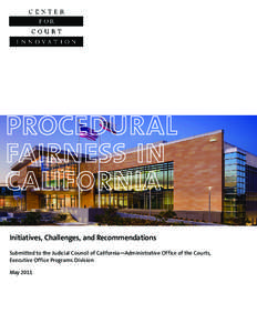 Initiatives, Challenges, and Recommendations Submitted to the Judicial Council of California—Administrative Office of the Courts, Executive Office Programs Division May 2011  Copyright © 2011 by Judicial Council of C