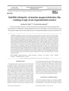 ENDANGERED SPECIES RESEARCH Endang Species Res Preprint, 2009 doi: [removed]esr00238