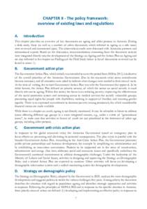 CHAPTER II - The policy framework: overview of existing laws and regulations A. Introduction