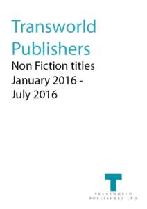 Transworld Non-Fiction Catalogue JanuaryJuly 2016  Contents