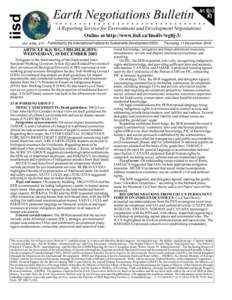 iisd  Earth Negotiations Bulletin ................................