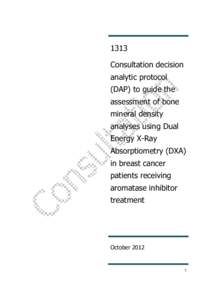 1313 Consultation decision analytic protocol (DAP) to guide the