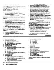 1 HIGHLIGHTS OF PRESCRIBING INFORMATION These highlights do not include all the information needed to use HUMULIN N safely and effectively. See full prescribing information for HUMULIN N. ®