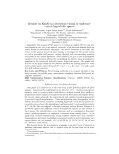 Bounds on Kuhfittig’s iteration schema in uniformly convex hyperbolic spaces Muhammad Aqeel Ahmad Khan1,2 , Ulrich Kohlenbach2,∗ Department of Mathematics, The Islamia University of Bahawalpur, Bahawalpur, 63100, Pak